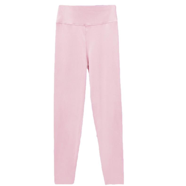 Velvet Seamless High Waist Thermal Pants for Women - Autumn & Spring Base Layer