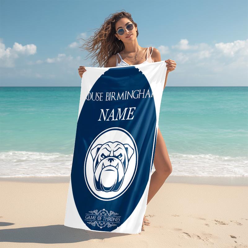 Personalized Charlotte Football Club Crest Beach Towel Microfiber Beach Towel Thin Absorbent for Beach Swimming Yoga Bath Sports. 0910169