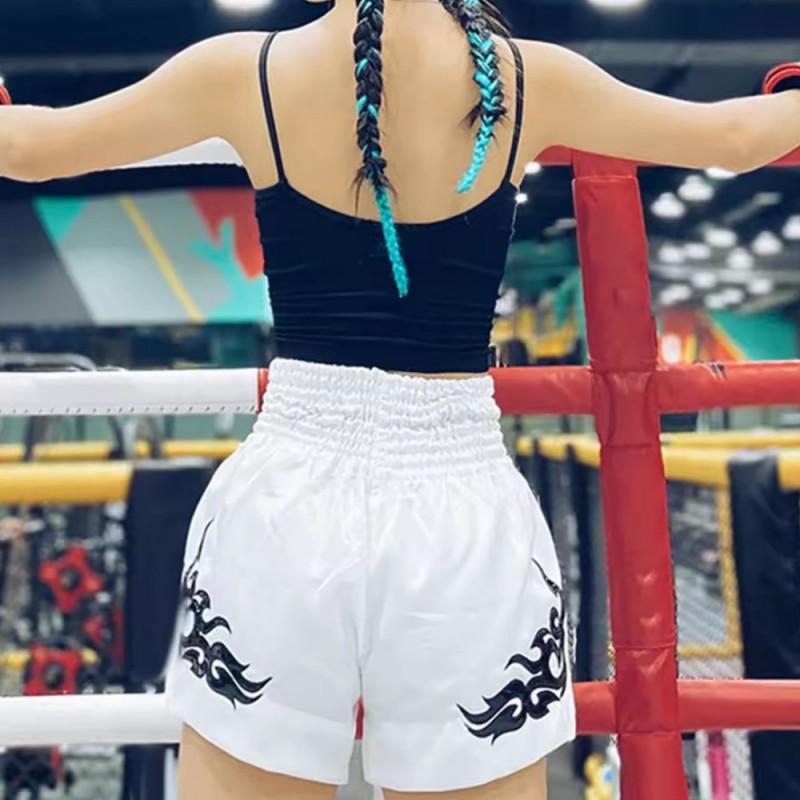 Men Women MMA Boxing Shorts Training Fight Pants Muay Thai Kickboxing Gym Workout Stretch Athletic Underwear
