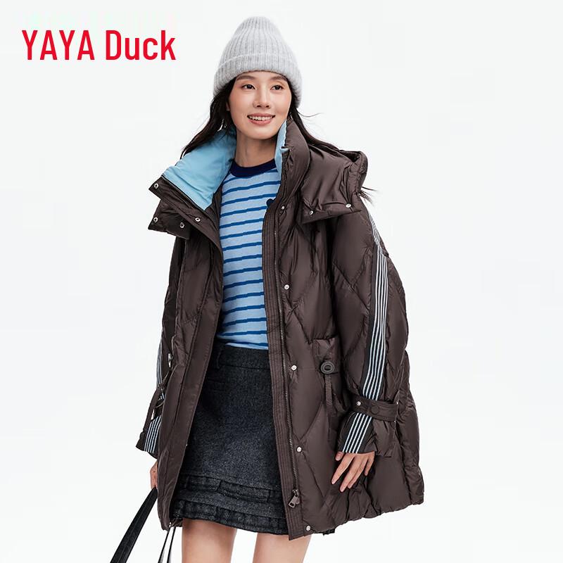 

Yaya Women s Versatile Mid-length Hooded Down Parka L (165)