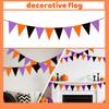 Halloween Triangular Flag Banner, Party Decoration Fabric Triangular Colorful Flag