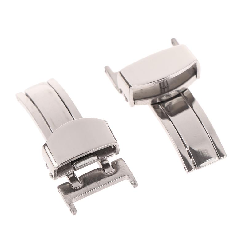 Cataramă de ceas cu fluture din oțel inoxidabil, 14 mm, 16 mm, 18 mm, 20 mm, 22 mm, catarame pliabile cu buton, pentru curea de ceas