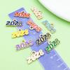 10 Colorful Enamel 2028 Year Number Charms for DIY Jewelry and Accessories
