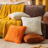 Yousheng Fall Throw Pillow Cover 18"x18" Plush Pumpkin Pillow Cover Fluffy Maple Leaf Decorative Cushion Cover for Halloween Autumn Farmhouse Home