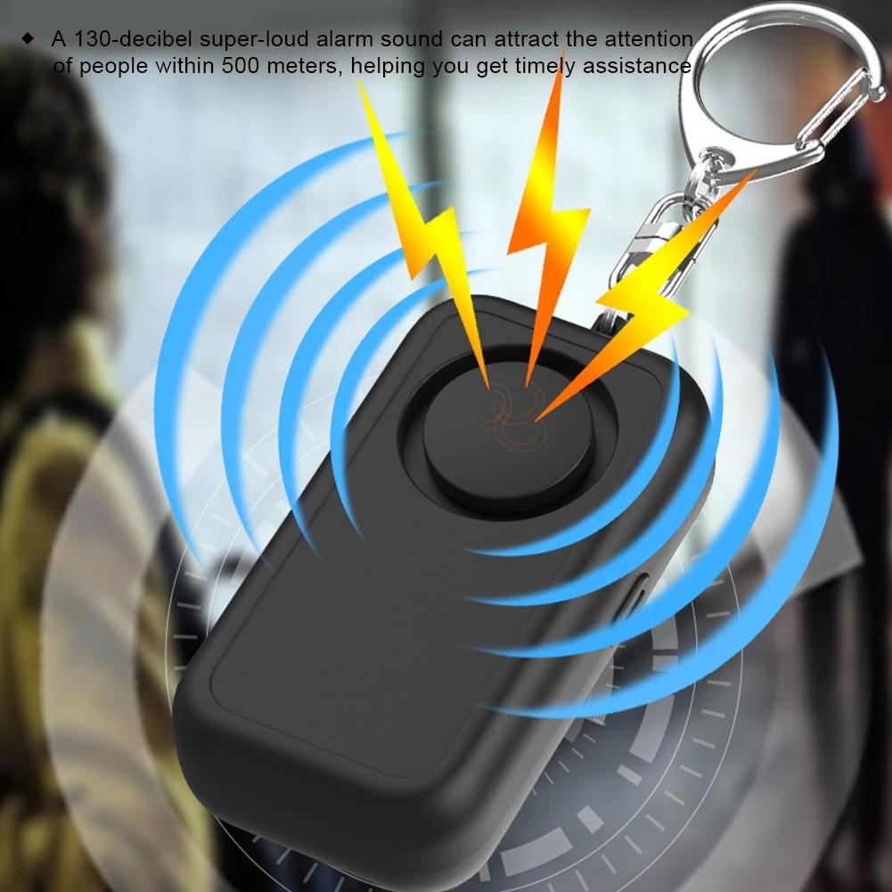Allarme Personale di Sicurezza Autodifesa 130dB Forte Portachiavi Portatile Sicurezza Anti-molestie per Donne Bambini Anziani Ragazze Allarme di Emergenza