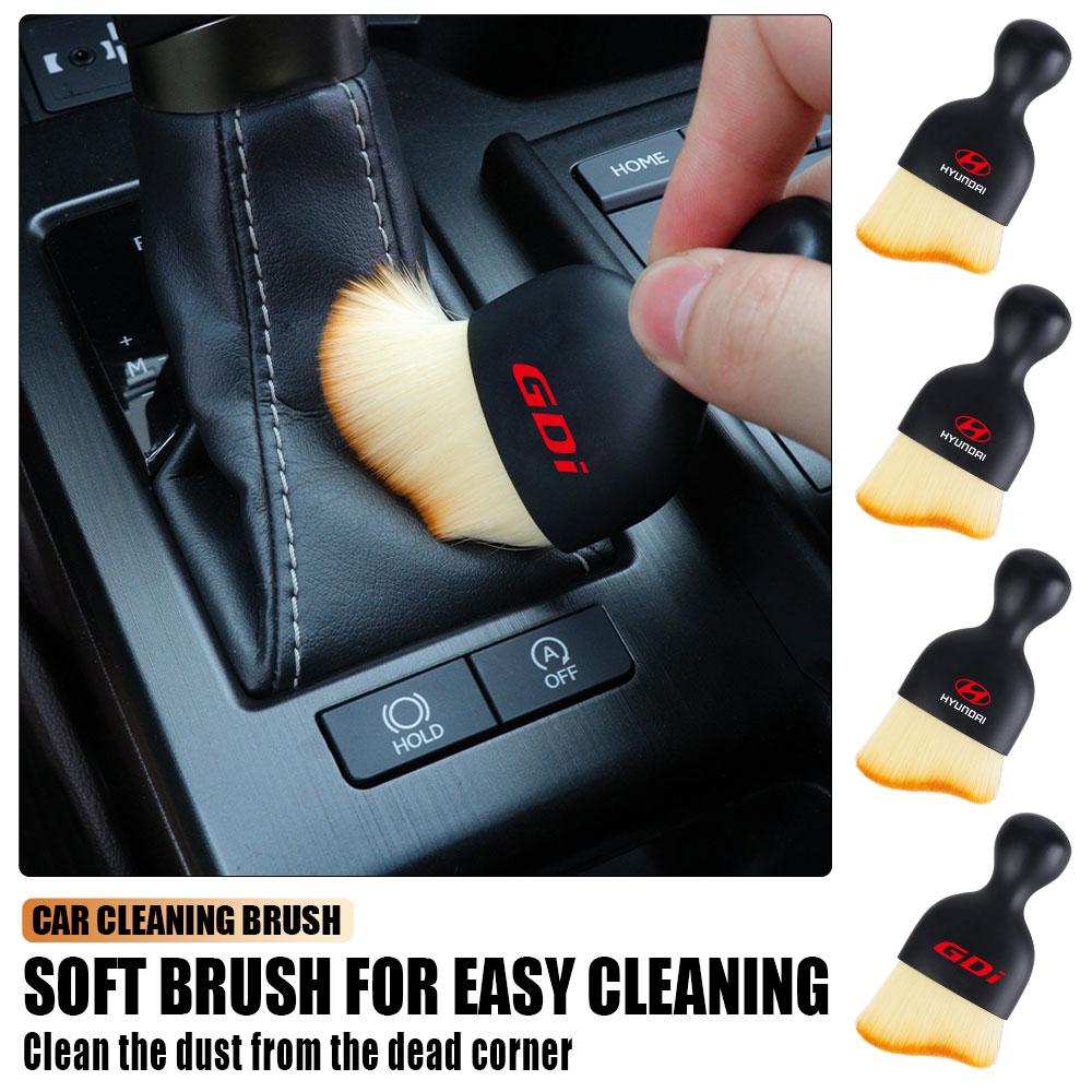 Car Cleaning Tool Artificial Brush Crevice Dusting Detailing Soft Brush with Casing For Hyundai i30 Tucson i20 Creta GDI Elantra AH4