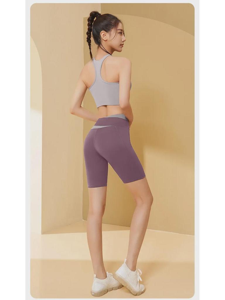 Peach Seamless Sports Suit: Slimming, Shaping, Yoga & Running Outfit for Women