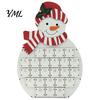 Christmas Advent Calendar Wooden Santa Snowman Calendar, 24-Day Countdown Box with Shop Window Display Numbered Drawers, Tabletop Decor, Candy