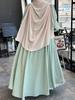 Nuova Moda Donna Araba Medio Orientale Tessuto Pieghettato Ampia Taglia Larga Abito Robe Gonna Casual