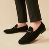 Britischer Stil Sommer Casual Slip-on Slip-on Lederschuhe Business Echtleder Wildleder Loafers Mattiert Atmungsaktiv