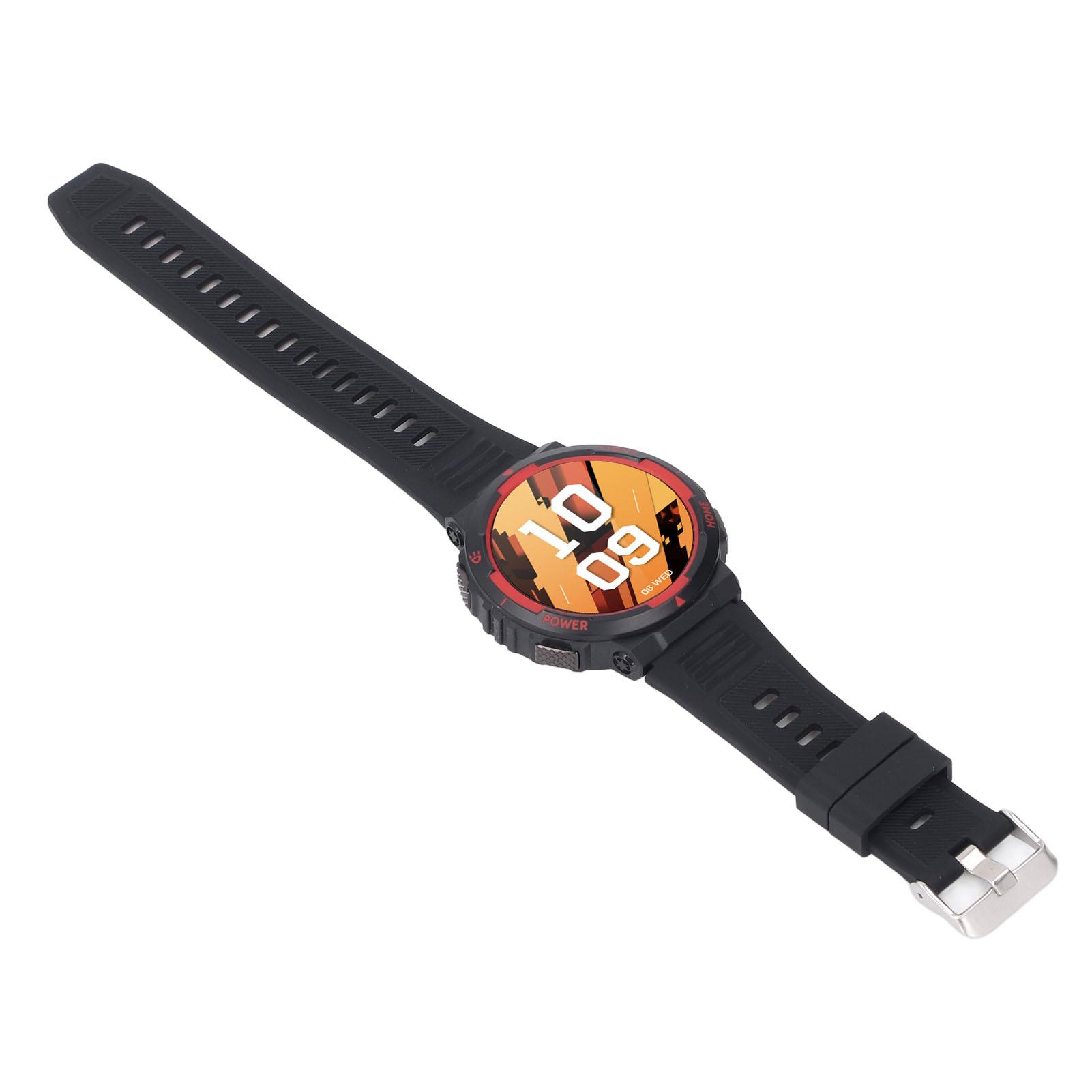 Calling 1.53in Screen LED Illumination Multi Sports Modes 30m Water Resistant Multifunction Watch