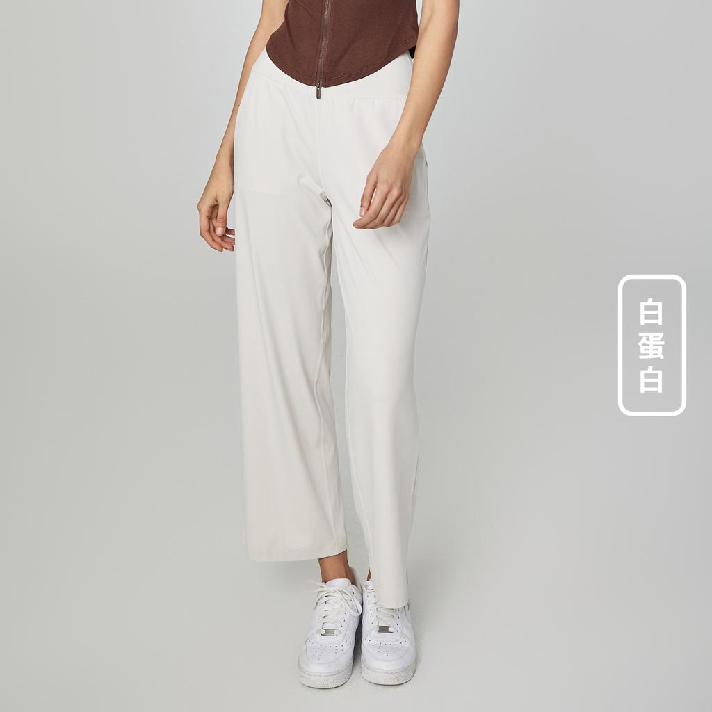 Sweatpants, new yoga micro-horseshoe pants, high waist, belly, long legs, straight-leg pants, slim-fitting and thin wide-leg pants