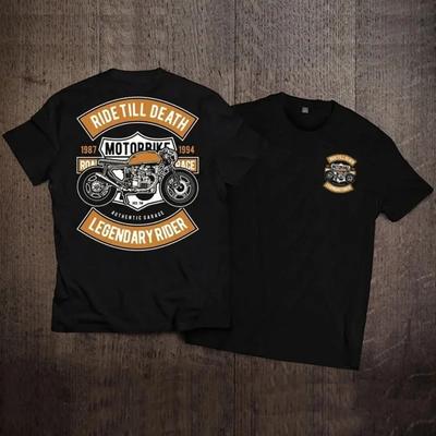 Nowa, duża, krótka, bawełniana koszulka z krótkim rękawem dla mężczyzn i kobiet, Rock American Retro Harley Motorcycle, luźna, z nadrukiem