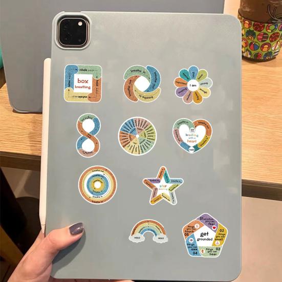 30 Stück Beruhigende Strukturierte Aufkleber zur Angstlinderung Sensorische Fidgets für Erwachsene Jugendliche Kinder Beruhigende Taktile Aufkleber Selbstklebend Klassenzimmerbedarf