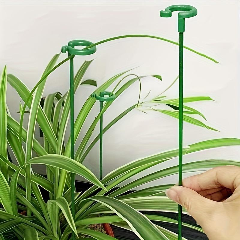 10pcs Green Plant Support Sticks Plastic Potted Plants Phalaenopsis Orchid Home Garden Plant Support Clips Gardening Accesorries
