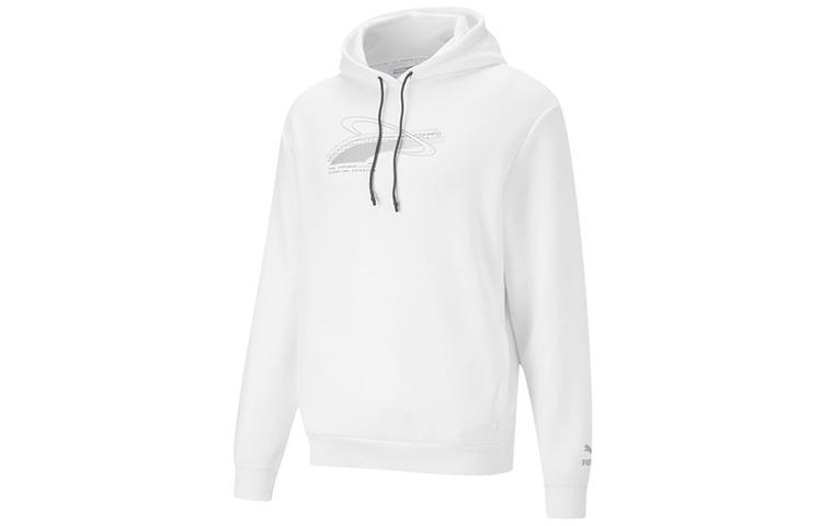 PUMA Sweatshirts Men s White Hooded Moderate Regular 530289-02 L