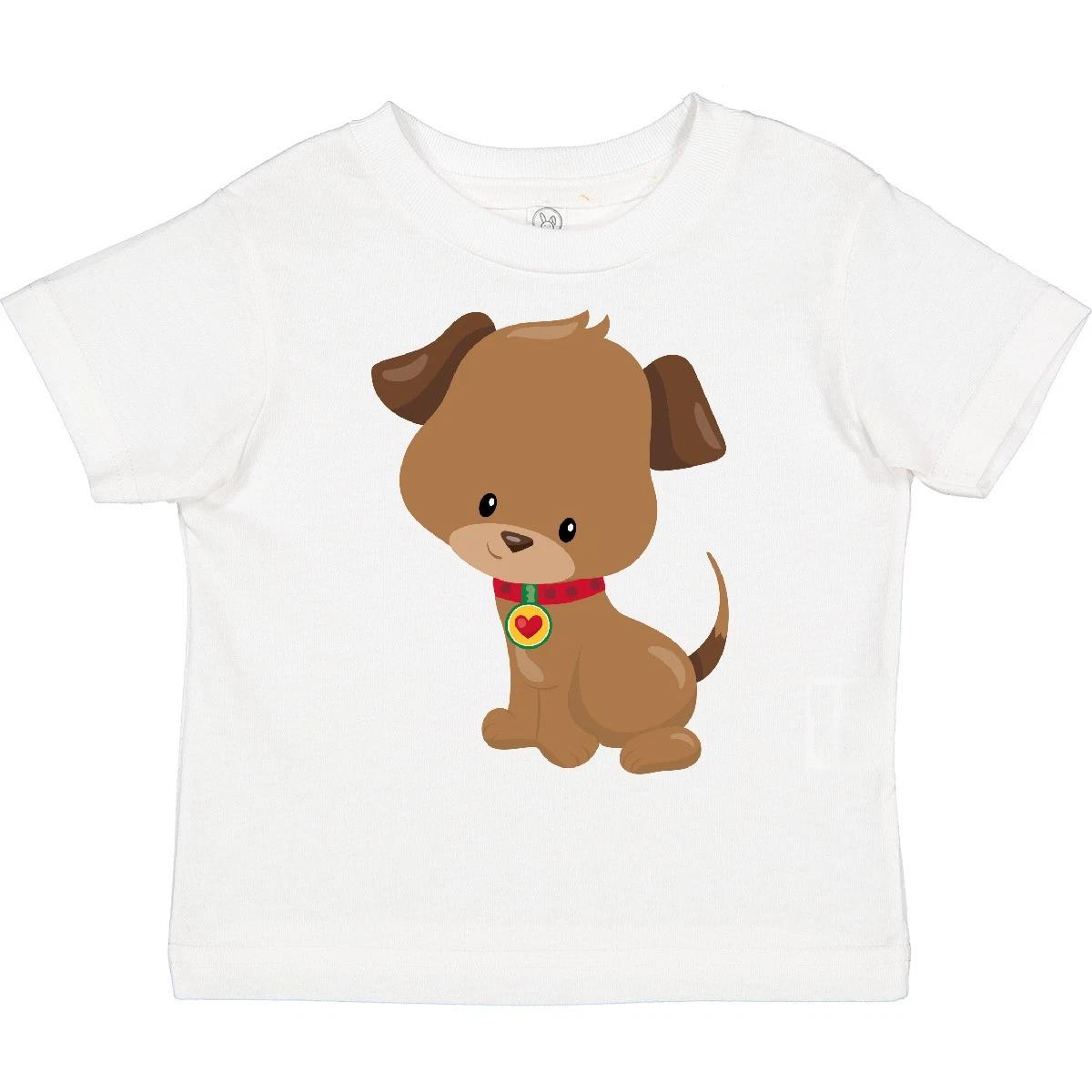 Inktastic Cute Dog, Little Dog, Brown Dog, Puppy, Pet Toddler T-Shirt Animals 100
