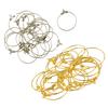40Pcs Round Beading Hoop Earring Hook Connectors DIY Findings Silver+Golden