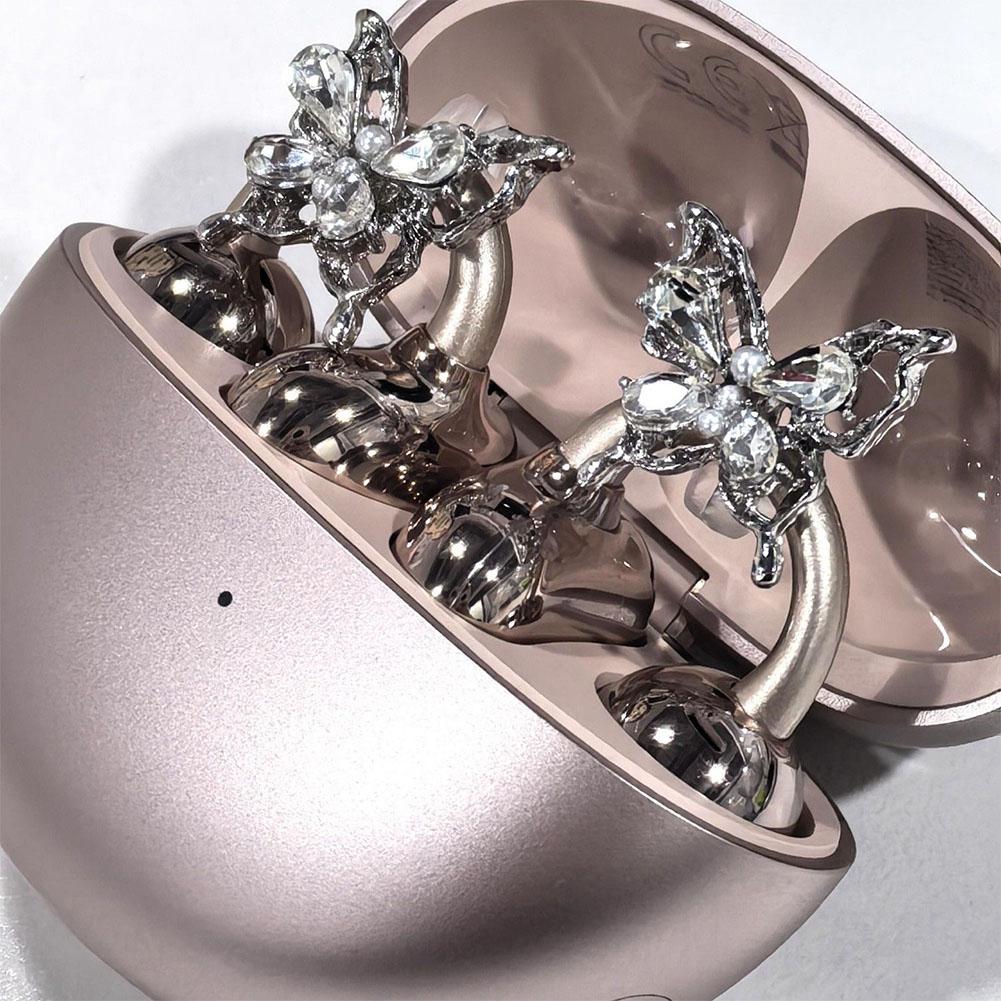 Personalized DIY Bling Ear-Clip Accessories, Zircon Earphone Earbuds Jewelry Clip, Stylish Design, Solves Plain Earphone Lack
