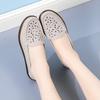 Women Moccasins Driving Shoes Comfort Casual Nurse Loafers Walking Shoes Summer Grey Black Hollow Shoes Plus Size