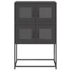 Tall Black Chest of Drawers 68X39X107 Cm Steel