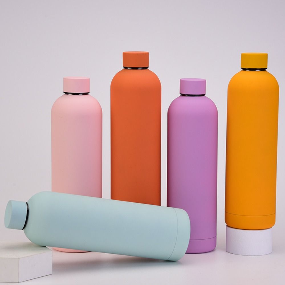 Large Capacity Small Mouth Thermos Cup Double Layer Sports Thermos Bottle  Camping