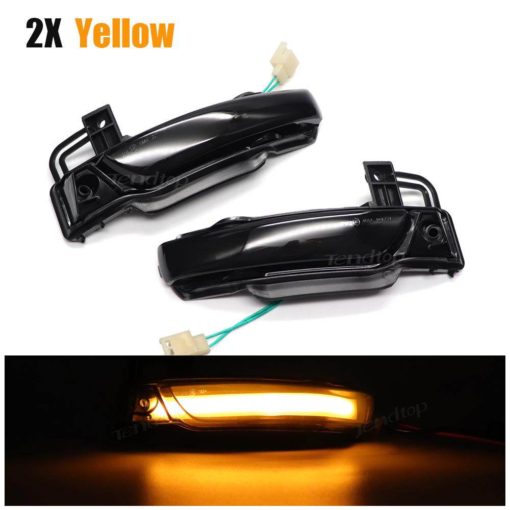 Factory 2Pcs Dynamic Rearview Mirror Indicator Light Turn Signal Light for Jeep Grand Cherokee WK2 2011-2020 2&LED
