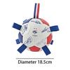 Durable TPU Dog Soccer with Nylon Tabs France FFF Dogs Football Toy Chew-resistant Puppy Interactive Toys Ball Pets Supplies