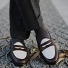 Mens Slip-On Loafer Shoes With Thick Sole Heightening Comfortable Breathable Casual Derby Style