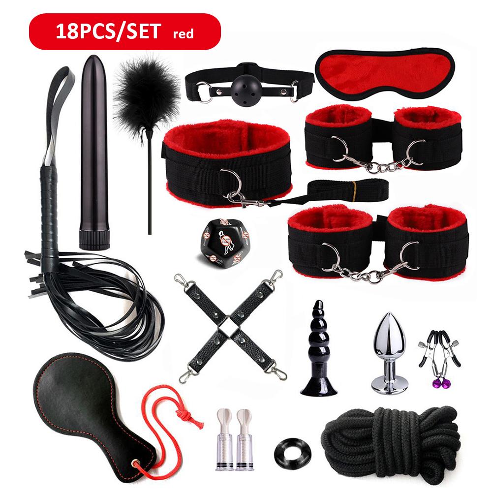 Sex Toys Set for Adult 18 Couple Flirt Game Handcuffs Anal Plug Vibrators  Erotic Products for Sexy Shop Sextots Woman