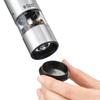 Russell Hobbs Electric Salt & Pepper Mill, Rechargeable, for Rock Salt, Pepper, and Spices, Adjustable Coarseness, Mini, Set of 2, Silver, 7942JP