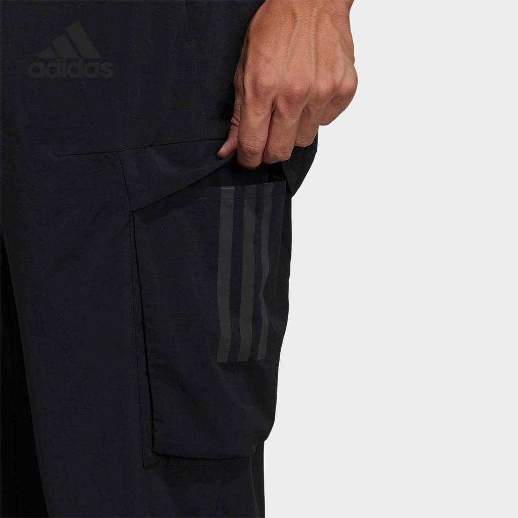 Adidas Solid Color Mid-Calf Comfortable Breathable Casual Pants Men Bottoms Black GN0777