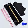 Gold 432HZ Aluminum Alloy Colored Tuning Fork with Triangle Shape.