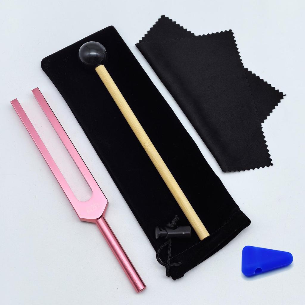 Gold 432HZ Aluminum Alloy Colored Tuning Fork with Triangle Shape.