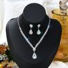 1 Set Of Fashionable And Simple Water Droplet Necklace, Earrings, Jewelry Set, Women's Wedding Banquet Party Daily Accessories