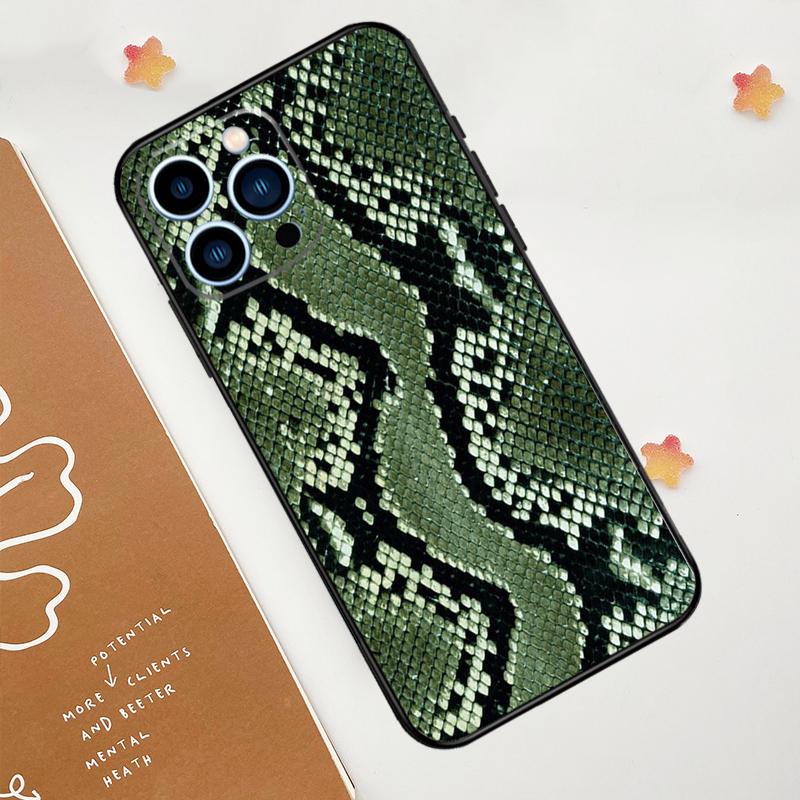 Snake Skin Print Phone Case For iPhone 17 Pro Max 14 11 15 16 Pro Max 13 12 mini 16 Plus 16e 17 Air Funda