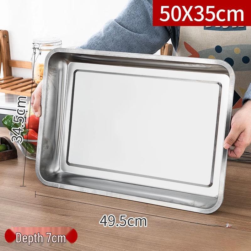 

WUHE Stainless Steel 3-Compartment Rectangular Deep Tray