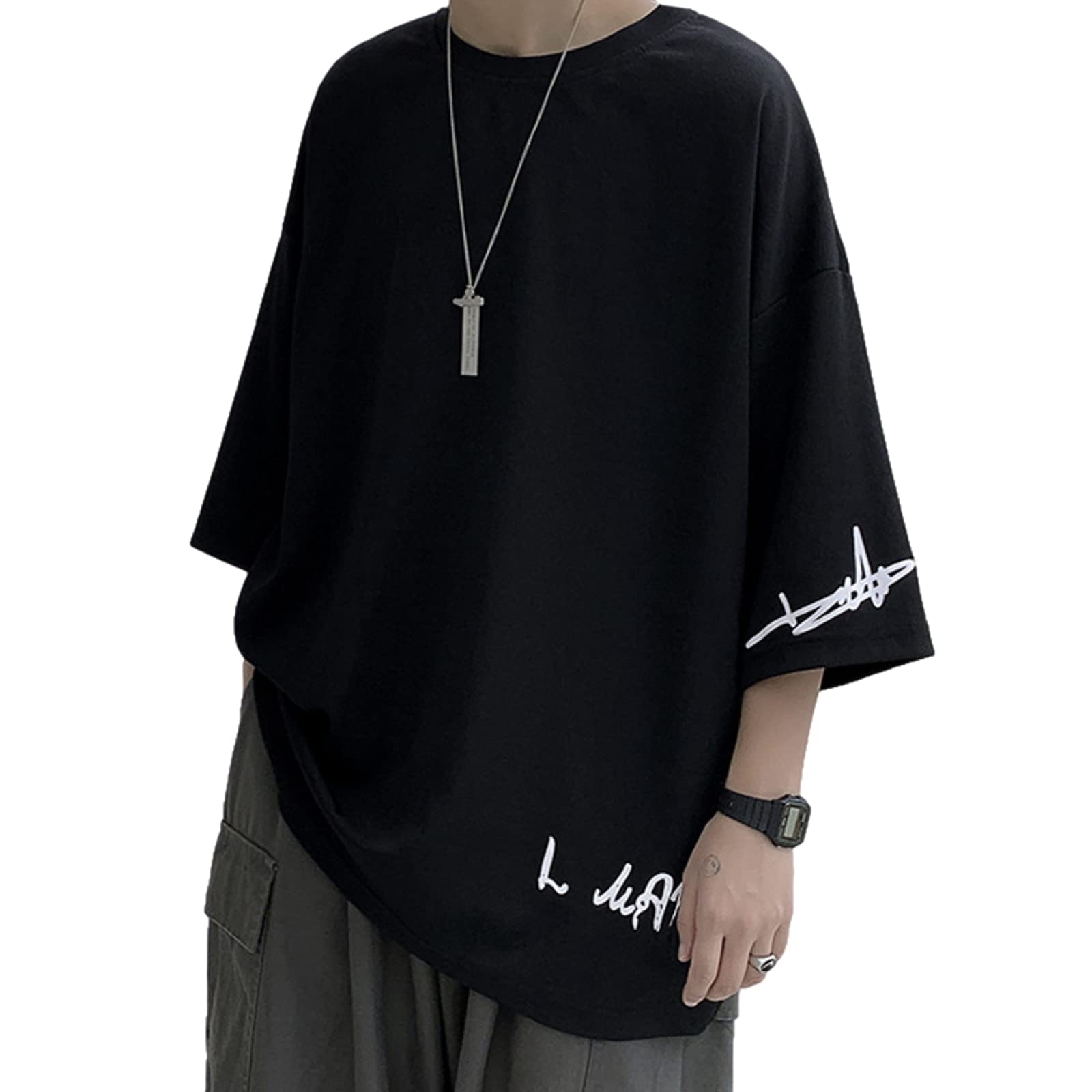 

Short Cut and Crew 6 4 Black BN103 BLK M [BN1 Select] Мужская футболка, рукав, пошив, шея, большой размер, размеры, цвета, чёрный