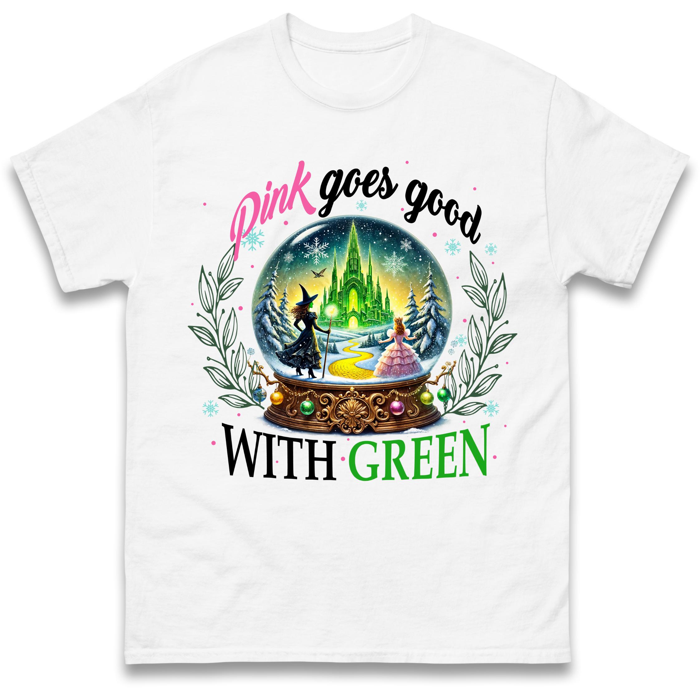 Wicked Pink Goes Good With Green T Shirt Tshirt Mens Womens Unisex Tops Tees 3XL