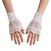 Elegant White Floral Lace Fake Cuffs For Women Stylish Hand Sleeve Cosplay Accessories Perfect For Parties And Weddings