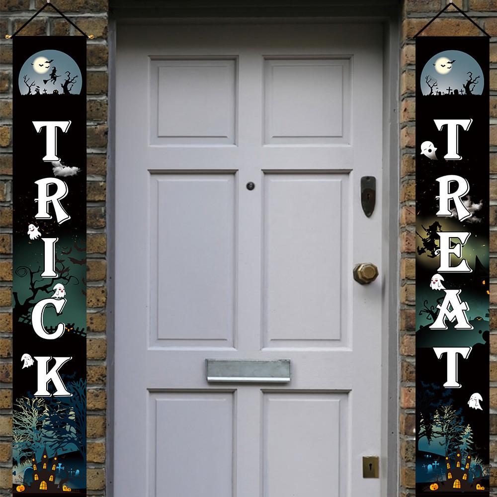 

Versatile Decoration Halloween Banner In Black Fabric With Easy Features Installation Halloween HalfMoon Banner