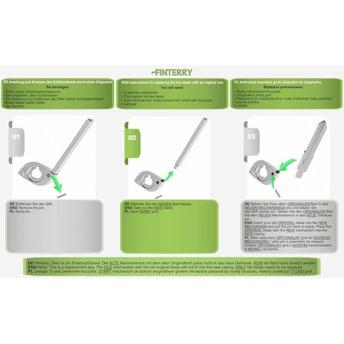 Key Fob Shell Opel Corsa Astra | 2 Buttons Foldable Without Replacement Blade Label