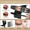 3D Waterproof Mascara Liquid Fiber Black Eyelashes Curling Brush Long Lasting Eye Makeup Extension