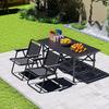 Folding Outdoor Table and Chair Set with Storage Bag - Quick Fold, Easy Store, Perfect for Fishing, Picnics, and Night Markets