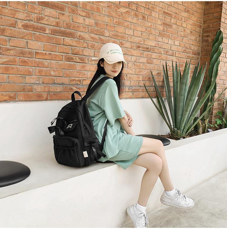 Japanese Cute Bow Backpack for Girls - Ideal for Middle and High School Students, Milk White Color, High Value