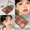 Soft Light Four-Color Matte Blush & Lip Cream Palette - Nude Multi-Use Contour.