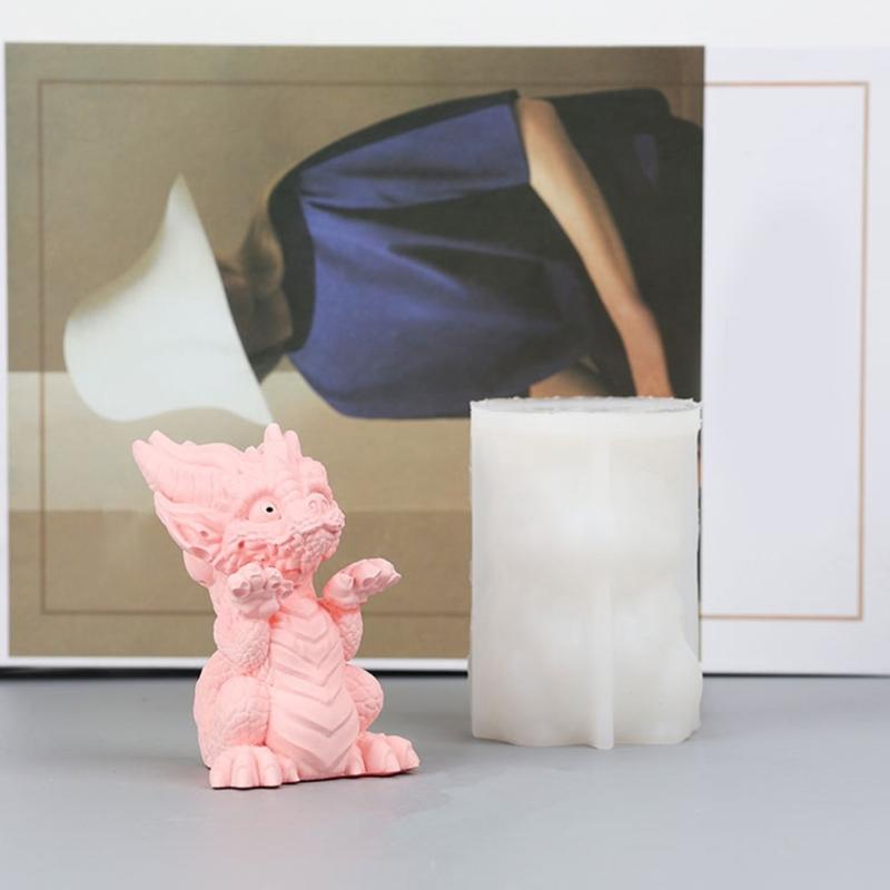 Flexible Silicone Mold Handmade Scented Candle Mould Dragon Shape Aromatherapys Jewelry Mold Home Decoration Mold