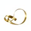 Brass Knot Sculpture Modern Design Abstract Ribbon Statue Polished Finish