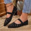New Style Pointed-toe Low-cut Flat-soled Women's Shoes with One-way Ventilation Design