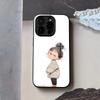 Cute Angry Little Girl Phone Case For IPhone 17 Air 16 E Pro Max 15 14 13 Mini 12 Pro 11 Max Plus Black Glass Cover